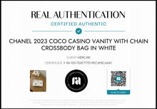 Load image into Gallery viewer, CHANEL 2023 Coco Casino Vanity With Chain Crossbody Bag in White
