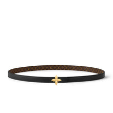 Load image into Gallery viewer, LOUIS VUITTON 2024 LV Mini Flowergram 15mm Reversible Belt - Black - 90cm
