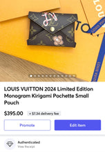 Load image into Gallery viewer, LOUIS VUITTON 2024 Limited Edition Monogram Kirigami Pochette Small Pouch
