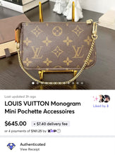 Load image into Gallery viewer, LOUIS VUITTON Monogram Mini Pochette Accessoires
