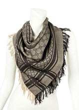 Load image into Gallery viewer, GUCCI GG Guccissima Monogram Surviee Square Shawl - 55&quot; x 55&quot; - Beige/Brown
