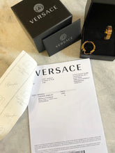 Load image into Gallery viewer, VERSACE Greca Hoop Earrings In Gold
