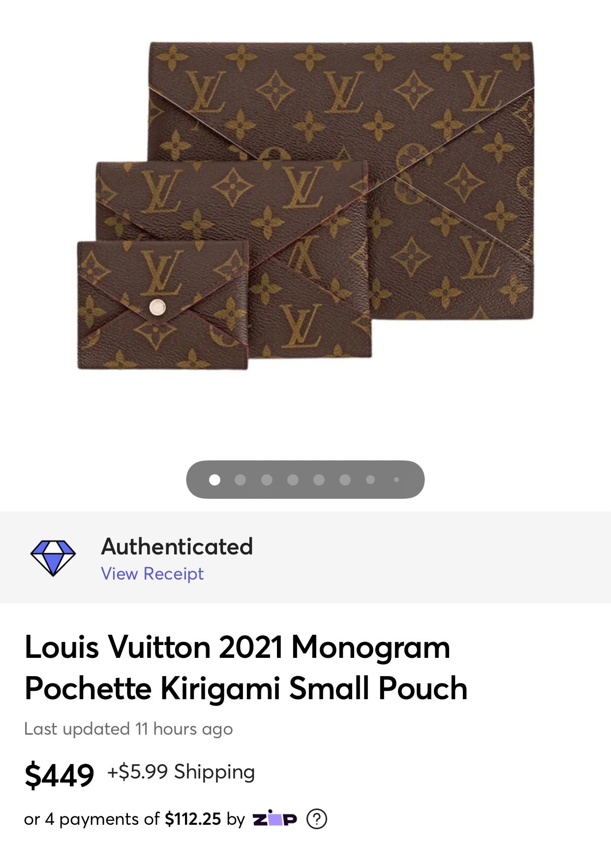 LOUIS VUITTON 2021 Monogram Pochette Kirigami Small Pouch – ELLUXE