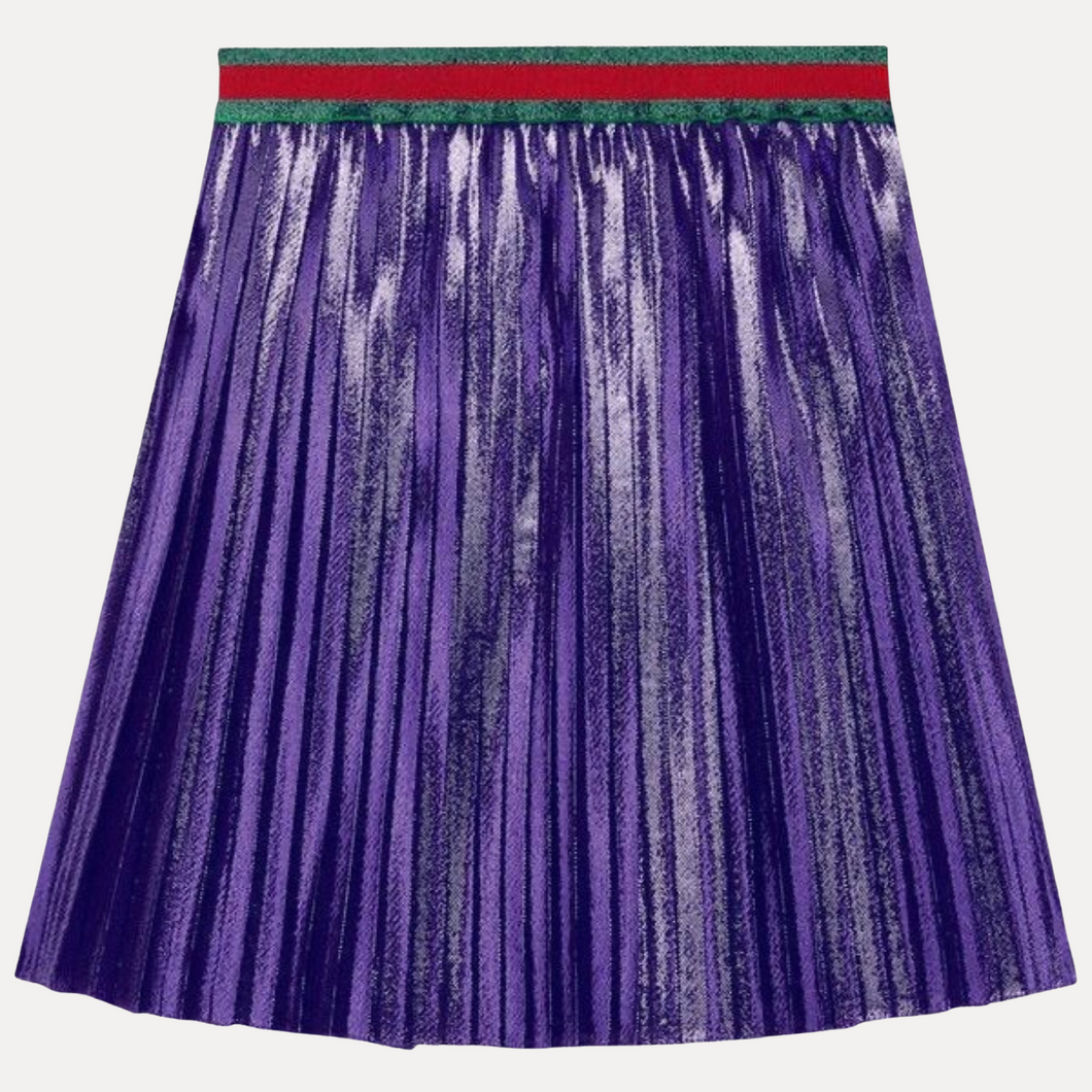 GUCCI Children’s Silk Pleated Skirt in Shine Purple (5 years)