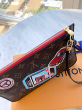 Load image into Gallery viewer, Louis Vuitton World Tour Neverfull MM Monogram Pochette Wristlet Pouch In Red
