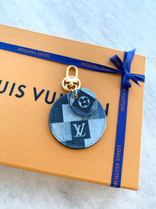 [SOLD]Louis Vuitton Denim Monogram Patchwork Bag Charm/Key Holder