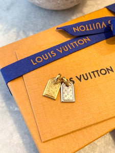 LOUIS VUITTON Nanogram Necklace Pendant In Gold/Silver