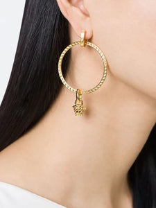 VERSACE Medusa Hoop Earrings In Gold