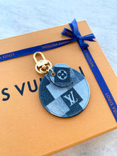 Load image into Gallery viewer, [SOLD]Louis Vuitton Denim Monogram Patchwork Bag Charm/Key Holder
