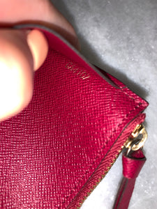 LOUIS VUITTON Calfskin Jeanne Wallet Zippy Coin Insert In Fuchsia