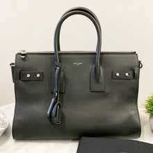 Load image into Gallery viewer, SAINT LAURENT Small Zipped Supple Sac de Jour Duffel Bag in Black
