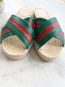 Gucci Web Espadrille Sandals EU37