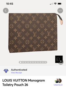 LOUIS VUITTON Monogram Toiletry Pouch 26