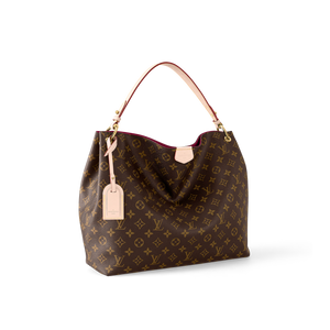 LOUIS VUITTON Graceful MM Monogram Canvas Hobo Bag in Peony