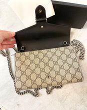 Load image into Gallery viewer, [SOLD] GUCCI Dionysus GG Supreme Wallet-on-a-Chain in Beige/Black
