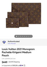 Load image into Gallery viewer, LOUIS VUITTON 2021 Monogram Pochette Kirigami Medium Pouch
