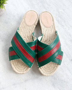 Gucci Web Espadrille Sandals EU37