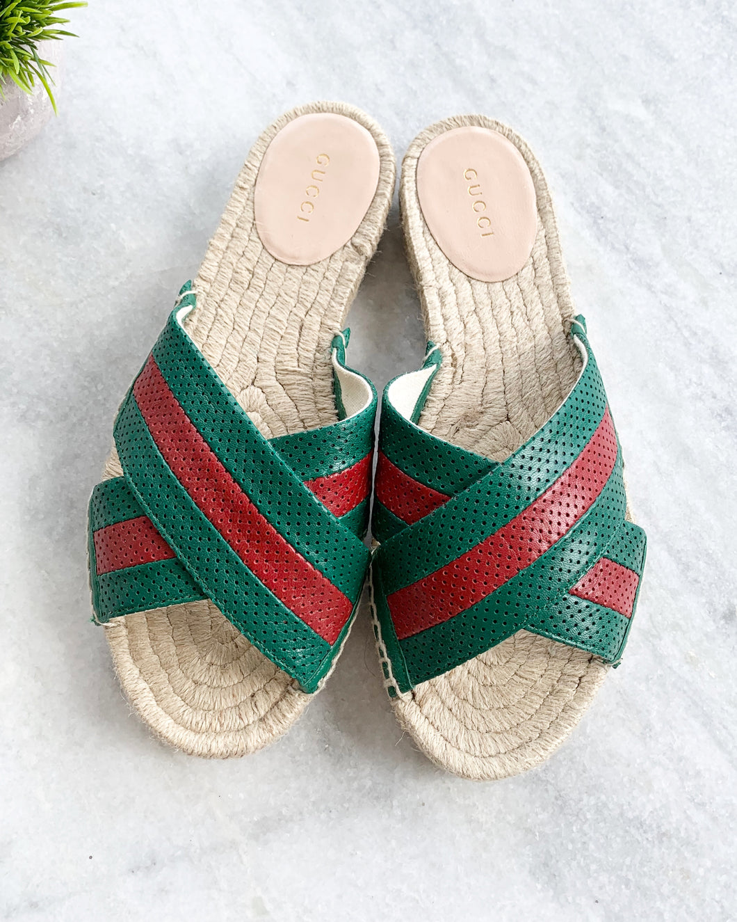 Gucci Web Espadrille Sandals EU37