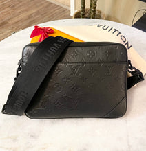 Load image into Gallery viewer, LOUIS VUITTON Calfskin Monogram Shadow Duo Messenger In Black
