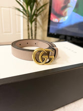 Load image into Gallery viewer, [SOLD] GUCCI GG Leather Belt in Dusty Pink 85-34
