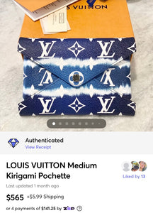 LOUIS VUITTON 2020 Monogram LIMITED EDITION Escale Medium Kirigami Pochette In Blue