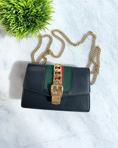 Gucci Sylvie Super Mini Leather Crossbody Bag