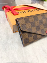 Load image into Gallery viewer, LOUIS VUITTON Damier Ebene Josephine Wallet In Fuchsia
