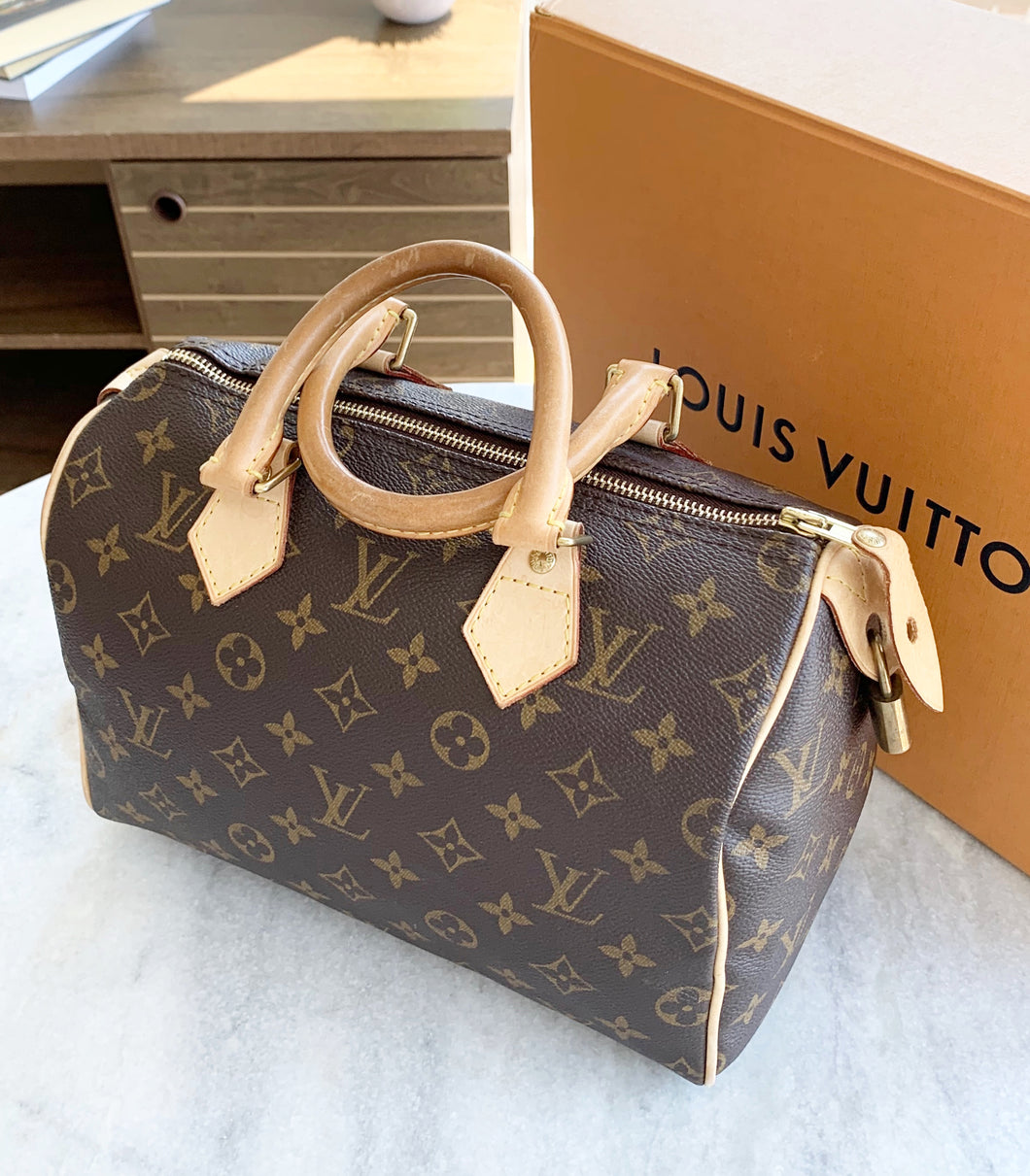 [SOLD] Louis Vuitton Speedy 25 Monogram Satchel Bag