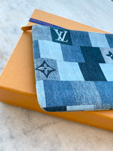 Louis Vuitton Denim Monogram Patchwork City Pouch