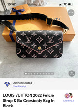 Load image into Gallery viewer, LOUIS VUITTON 2022 Felicie Strap &amp; Go Crossbody Bag In Black
