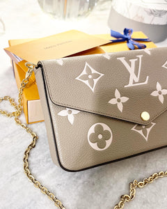 LOUIS VUITTON Felicie Pochette Monogram Empriente Leather Crossbody Bag