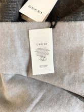 Load image into Gallery viewer, GUCCI GG Unisex 100% Wool Jacquard Knit Scarf in Gray
