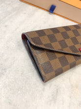 Load image into Gallery viewer, LOUIS VUITTON Damier Ebene Josephine Wallet In Fuchsia
