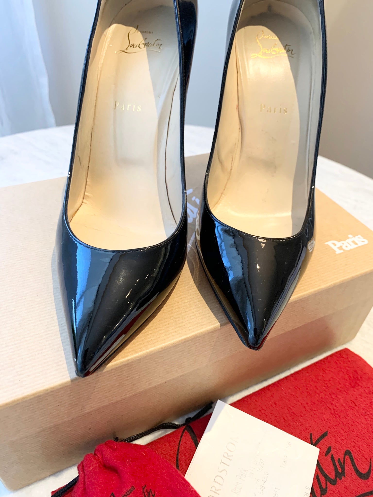 CHRISTIAN LOUBOUTIN SO KATE 120 Patent Leather Pumps In Black EU41 – EL LUXE