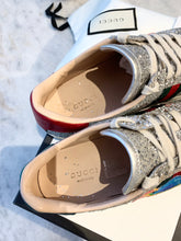 Load image into Gallery viewer, GUCCI New Ace Low Top Sneaker In White / Silver EU36
