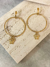 Load image into Gallery viewer, VERSACE Medusa Hoop Earrings In Gold
