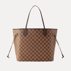 LOUIS VUITTON Damier Ebene Neverfull MM Tote In Rose Ballerine