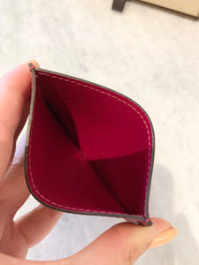 LOUIS VUITTON Calfskin Jeanne Wallet Credit Card Insert In Fuchsia