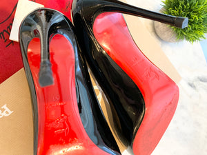 Christian Louboutin Metallic Red So Kate 120 Patent Leather Pumps