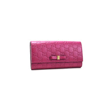 Load image into Gallery viewer, GUCCI Guccissima Shima Bow Continental Long Flap Wallet
