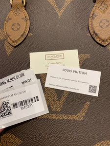 LOUIS VUITTON 2021 OnTheGo MM Monogram Reverse Tote Bag