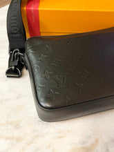 Load image into Gallery viewer, LOUIS VUITTON Calfskin Monogram Shadow Duo Messenger In Black
