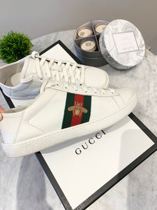 GUCCI Women’s White Ace Leather Sneakers EU36/US6.5