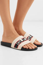 Load image into Gallery viewer, GUCCI Women’s Stripe Rubber Slide Sandals US8
