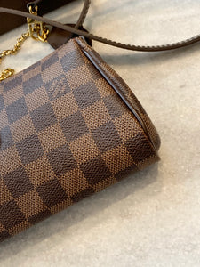 LOUIS VUITTON Damier Ebene Eva Crossbody Bag