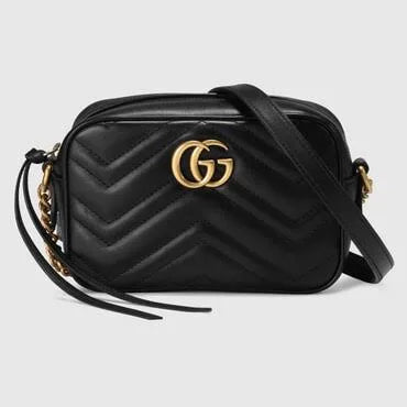 GUCCI GG Marmont Mini Crossbody Bag in Black