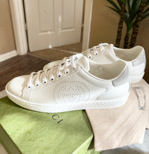 Load image into Gallery viewer, GUCCI Women’s Ace Low Top Leather Sneakers in White (EU) 36.5 (US) 7.5
